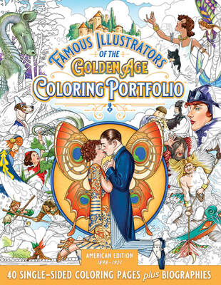 Famous Illustrators of the Golden Age Coloring Portfolio adult coloring book by illustrator Joe Lacey