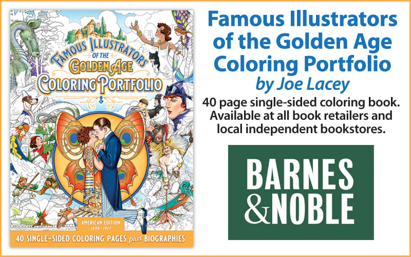 Famous Illustrators of the Golden Age Coloring Book adult coloring book